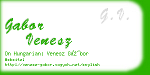 gabor venesz business card
